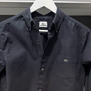Lacoste Black Button-Down Shirt (Women’s Lacoste EUR Size 40 / US 8---medium)